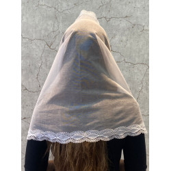 Véu Quadrado (com flores e strass)