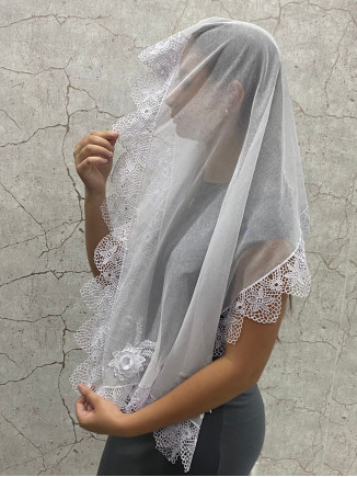 Véu especial Quadrado FLOR 18