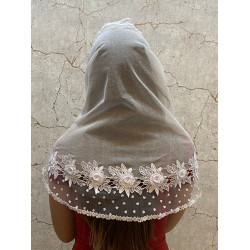 Véu Redondo especial com aplicação