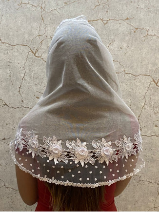 Véu Redondo especial com aplicação
