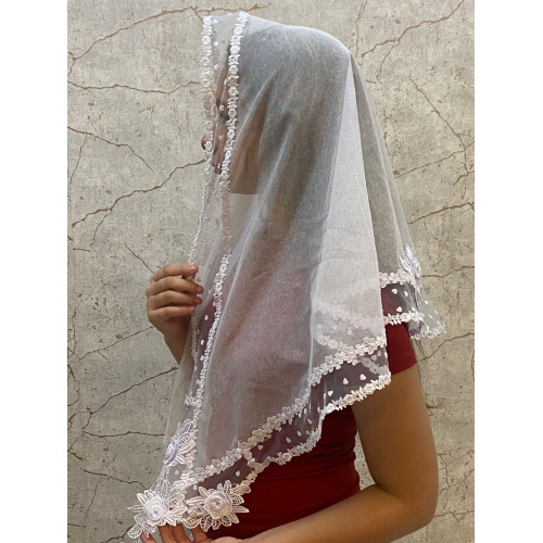 Véu Redondo especial com aplicação